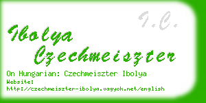 ibolya czechmeiszter business card